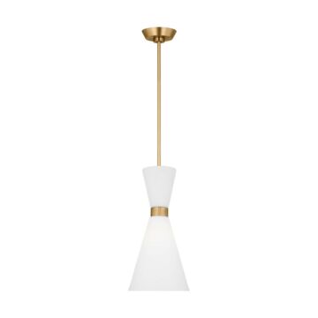 Belcarra One Light Pendant in Satin Brass by Visual Comfort Studio
