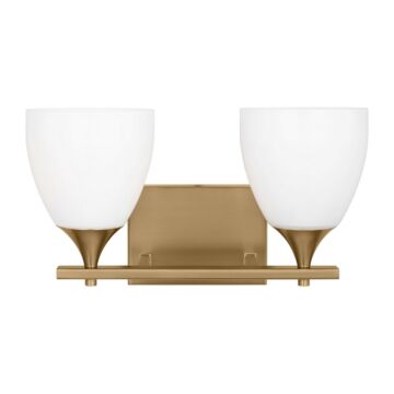 Toffino Two Light Bath in Satin Brass by Visual Comfort Studio