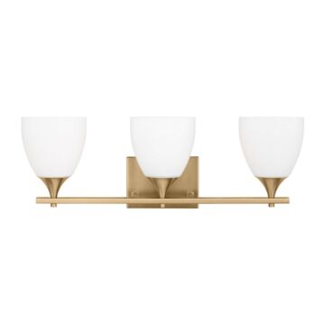 Toffino Three Light Bath in Satin Brass by Visual Comfort Studio