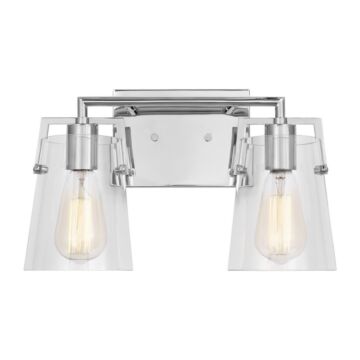 Crofton Two Light Bath in Chrome by Visual Comfort Studio