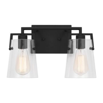 Crofton Two Light Bath in Midnight Black by Visual Comfort Studio