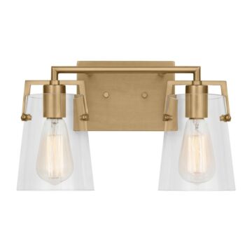 Crofton Two Light Bath in Satin Brass by Visual Comfort Studio