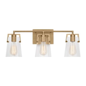 Crofton Three Light Bath in Satin Brass by Visual Comfort Studio