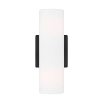 Capalino Two Light Wall Sconce in Midnight Black by Visual Comfort Studio