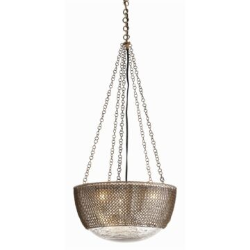 Chainmail Three Light Pendant in Antique Brass by Arteriors