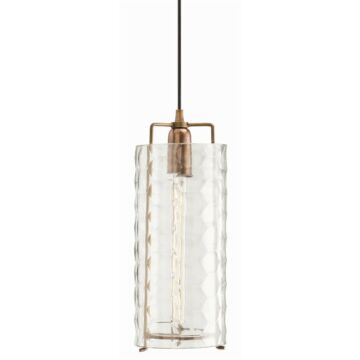 Arteriors Laura Kirar 6.5 Inch Clear Glass Pendant in Antique Brass