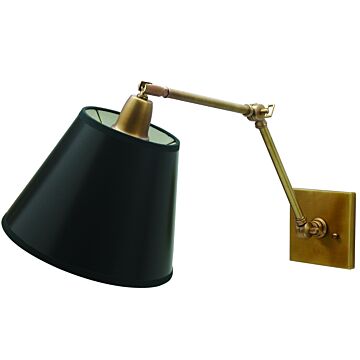 Library Light One Light Wall Sconce in Weathered Brass by House of Troy