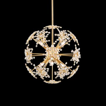Esteracae Six Light Pendant in White Luster by Schonbek