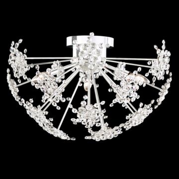 Esteracae Three Light Semi Flush Mount in Black by Schonbek