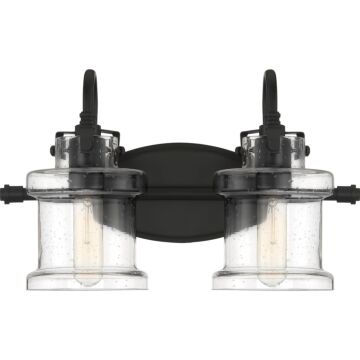 Quoizel Danbury 2 Light 10 Inch Bathroom Vanity Light in Earth Black