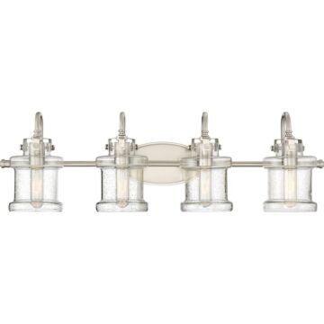 Quoizel Danbury 4 Light 10 Inch Bathroom Vanity Light in Brushed Nickel