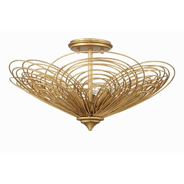 Doral Three Light Semi Flush Mount in Renaissance Gold by Crystorama