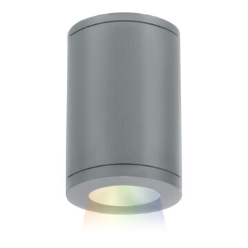 Tube Arch 1-Light LED Flush Mount Ceiling Light in Graphite