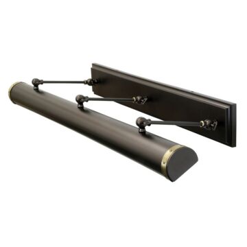 Steamer Six Light Picture Light in Mahogany Bronzeith Antique Brass accents by House of Troy