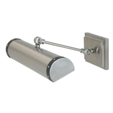 Steamer LED Picture Light in Satin Nickelith Black accents by House of Troy