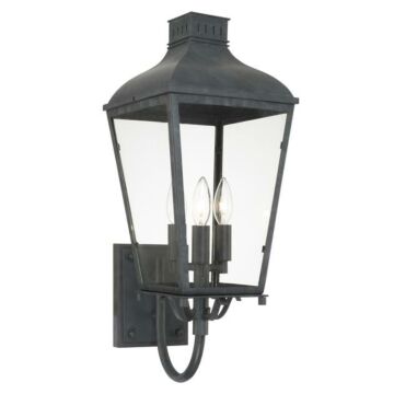 Dumont Three Light Outdoor Wall Sconce in Graphite by Crystorama