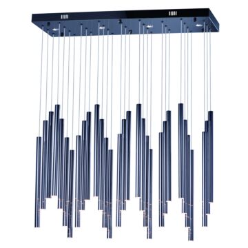 Flute LED Pendant in Black Chrome by ET2