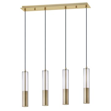 Torch LED Linear Pendant in Satin Brass by ET2