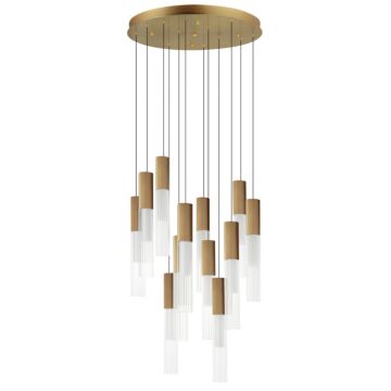 Reeds LED Pendant in Gold by ET2