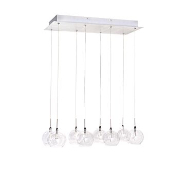 ET2 Starburst 8 Lt. Xenon Pendant, Satin Nickel
