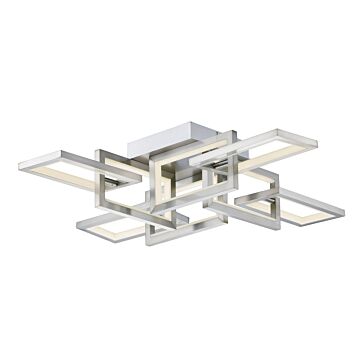 Link LED Flush Mount in Satin Nickel by ET2
