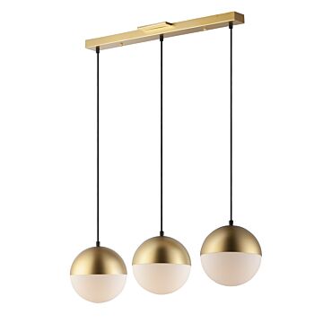Half Moon LED Pendant in Metallic Gold by ET2