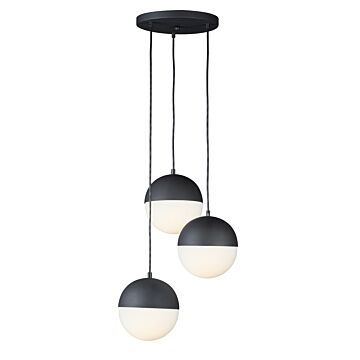 Half Moon LED Pendant in Black by ET2