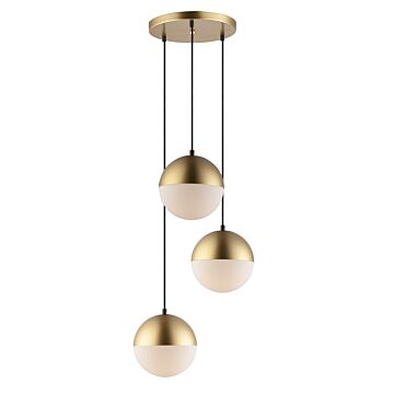 Half Moon LED Pendant in Metallic Gold by ET2
