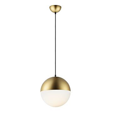 Half Moon LED Pendant in Metallic Gold by ET2