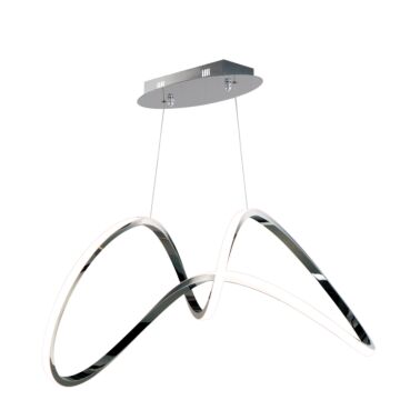 Perpetual LED Pendant in Black Chrome by ET2