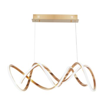 Signature LED Pendant in Brushed Champagne by ET2