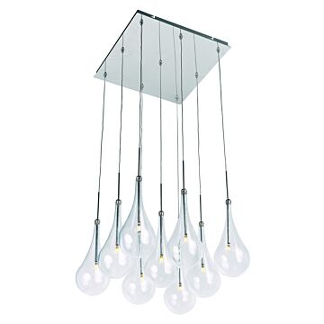 Larmes LED LED Pendant in Polished Chrome by ET2