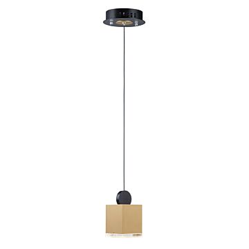 Nob LED Pendant in Black  Gold by ET2