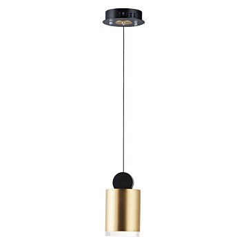 Nob LED Pendant in Black  Gold by ET2