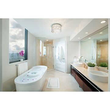 Inca LED Flush Mount in Polished Chrome by ET2