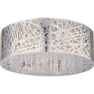 Inca Nine Light Flush Mount in Polished Chrome by ET2