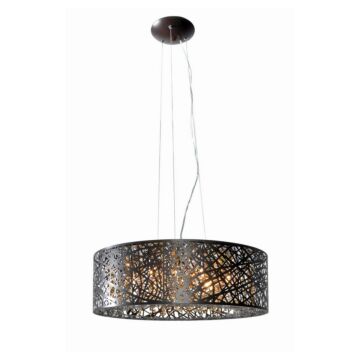 ET2 Inca 23.5 Inch 9 Light Cognac Glass Pendant in Bronze