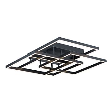 Traverse LED LED Flush  Wall Mount in Black by ET2