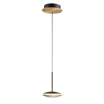 Saucer LED Mini Pendant in Black  Gold by ET2