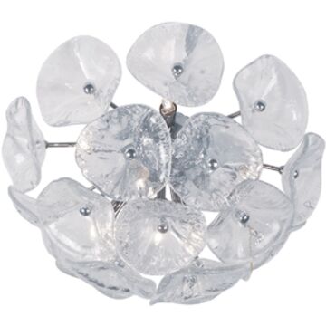 ET2 Fiori 8 Light Bowl Flush Mount, Polished Chrome