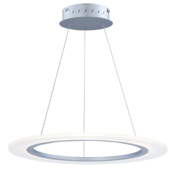 Saturn II LED LED Pendant in Matte Silver by ET2
