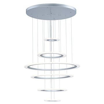 Saturn II LED LED Pendant in Matte Silver by ET2