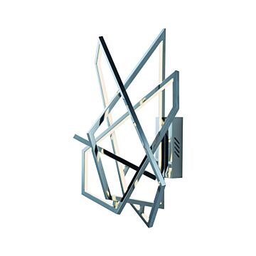 Trapezoid LED Wall Sconce in Polished Chrome by ET2
