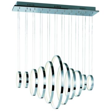 ET2 Hoops LED 31.5 Inch 11 Light Linear Pendant in Polished Chrome