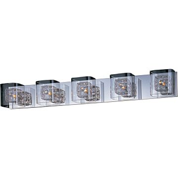Gem Five Light Bath Vanity in Polished Chrome by ET2