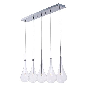 Larmes LED LED Pendant in Polished Chrome by ET2