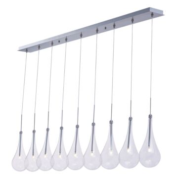 Larmes LED LED Pendant in Polished Chrome by ET2