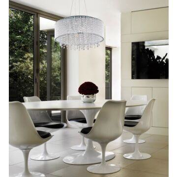 ET2 Spiral 10 Light Xenon Drum Pendant in Polished Chrome