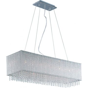 ET2 Spiral 9 Light Xeon Chandelier in Polished Chrome