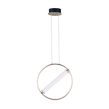 Flare LED Pendant in Black  Soft Gold by ET2